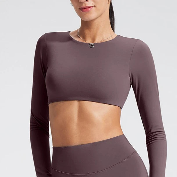 Women's Long-Sleeved Yoga Top (1pc)