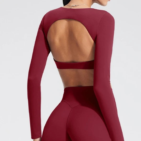 Women's Long-Sleeved Yoga Top (1pc)