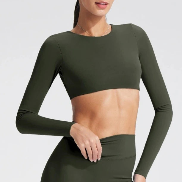 Women's Long-Sleeved Yoga Top (1pc)