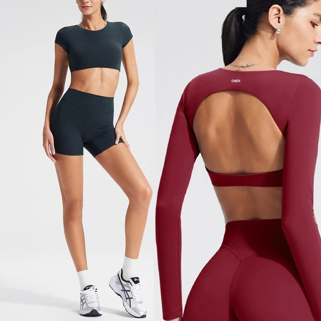 Women's Long-Sleeved Yoga Top (1pc)